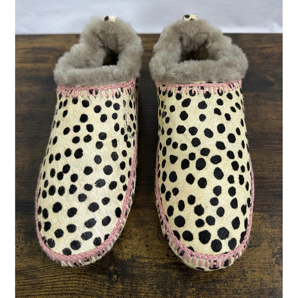 Laidback London Printed Embroidered Suede Slippers Size 37 US 6 Shearling Anthro - Picture 16 of 16